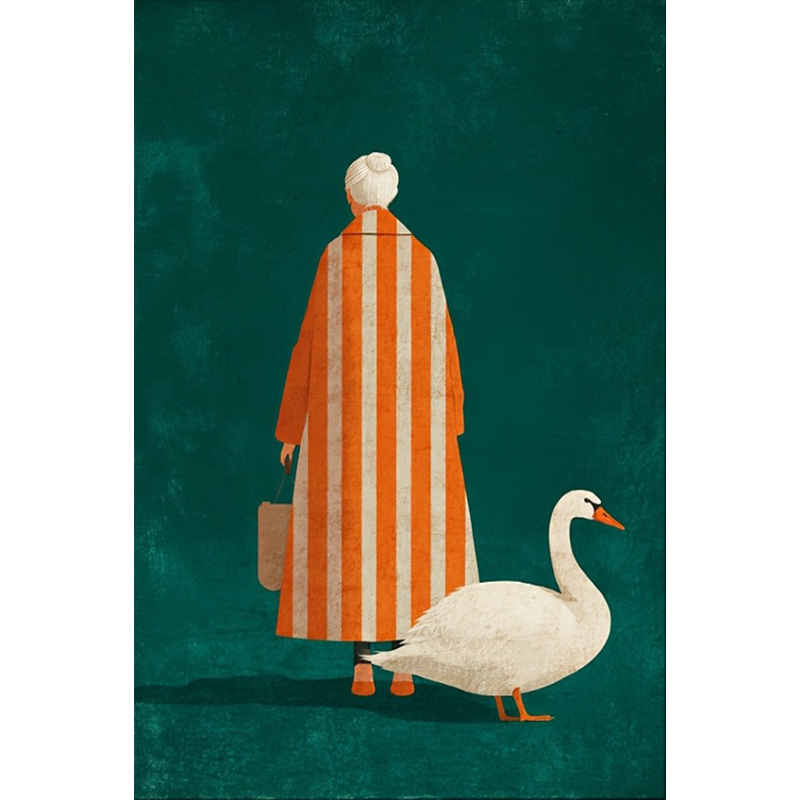 Figure in Orange White Striped - Home Decor Orange ulasan dan harga