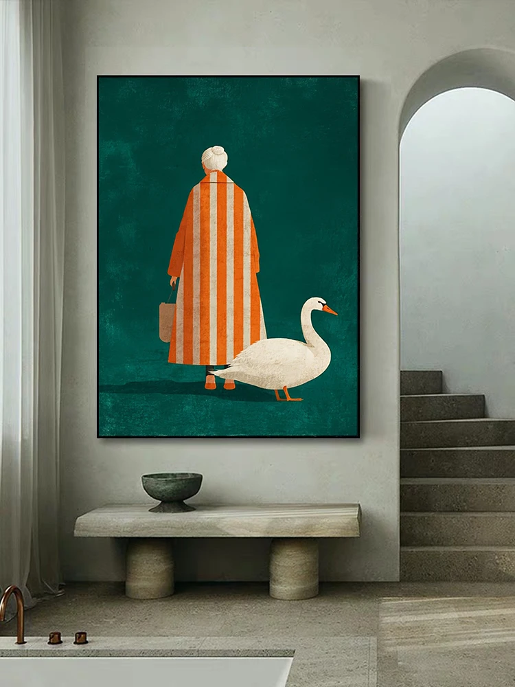 Figure in Orange White Striped - Home Decor Orange ulasan dan harga