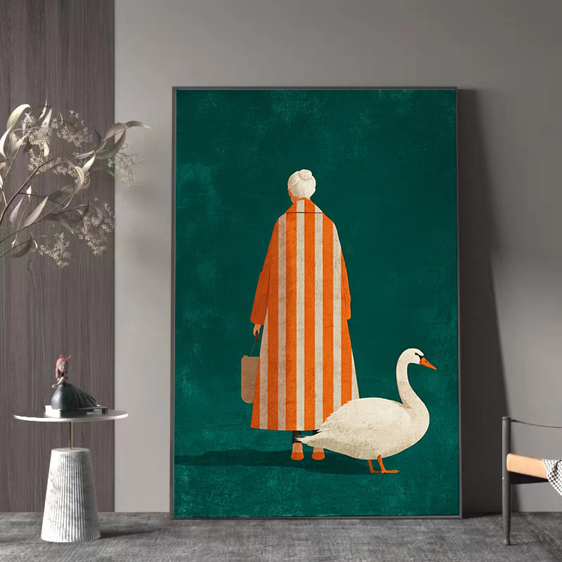 Figure in Orange White Striped - Home Decor Orange ulasan dan harga